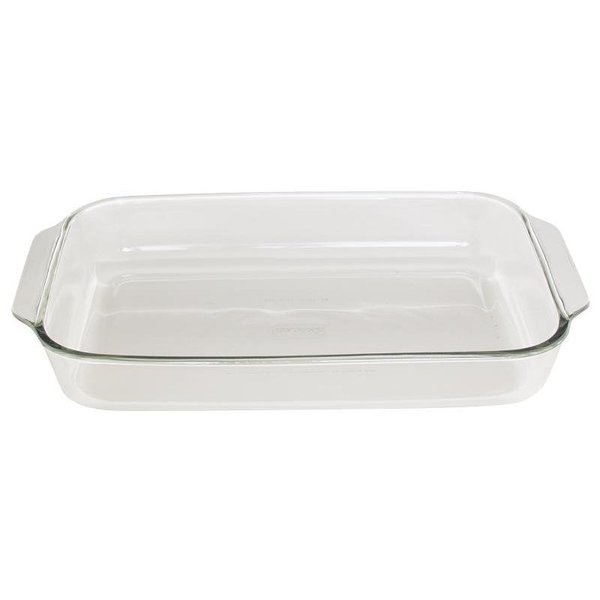 Oneida Oven Basics Series 819380BL11 Bake Dish, 5 qt Capacity, Glass, Clear 819380L20